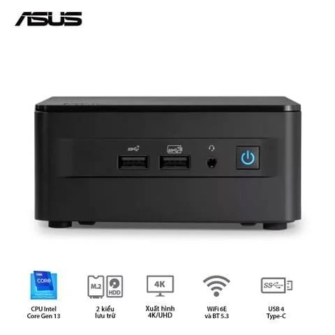 Máy Bộ Nuc 13 Pro Arena Canyon Tall /I5-13420H/ 2Xddr4-3200 / 3Xnvme, Sata/ 2X Hdmi 2.1/2X Thunderbolt/ Vesa Mount (Rnuc13Anhh500000I) Bh 36T (Không Kèm Sẵn Dây Nguồn)  
