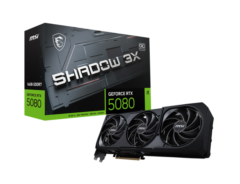 VGA MSI GeForce RTX™ 5080 16G SHADOW 3X OC